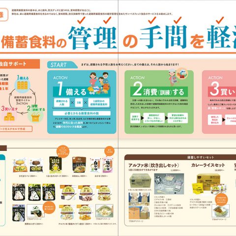 避難用備蓄食料の管理の手間を軽減